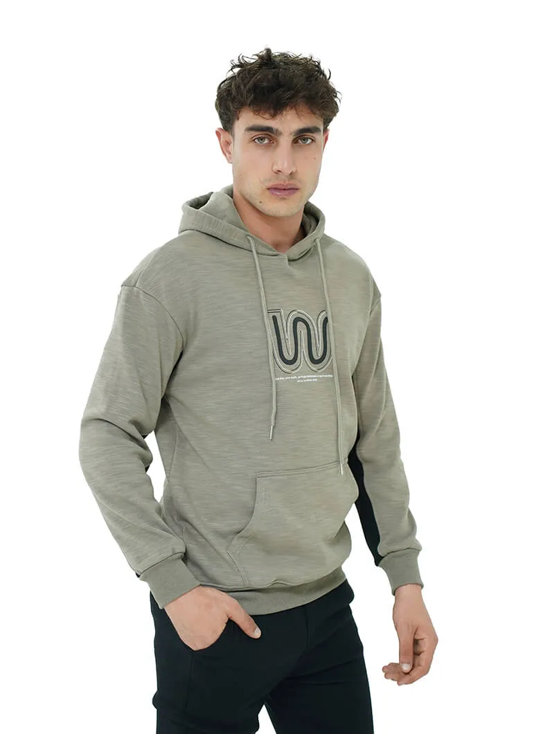 Sweat à capuche imprimé devant
